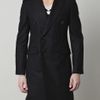 Alexander Mcqueen Doublebreasted Coat in Black for Men - Lyst