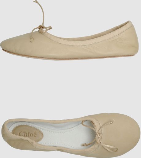 chloe leather ballet flats