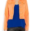 Christopher Kane Neon StretchDenim Jacket in Blue (denim) - Lyst
