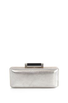 Diane Von Furstenberg Tonda Metallic Leather Clutch - Lyst