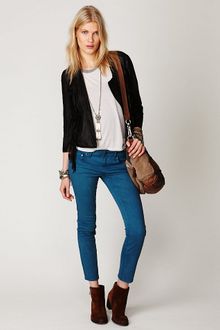 Free People Washed Woven Skinny Crop - Lyst
