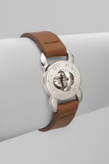 Marc By Marc Jacobs Katie Turn-Lock Leather Bracelet - Lyst