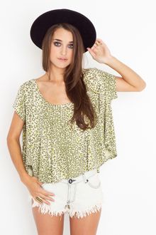 Nasty Gal Leopard Drape Tee - Lyst