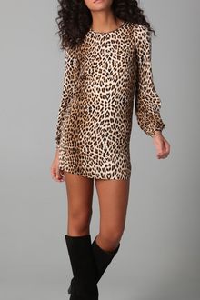 Long Sleeve Dress on Cynthia Vincent Long Sleeve Pleated Dress In Purple Fuchsia Lyst