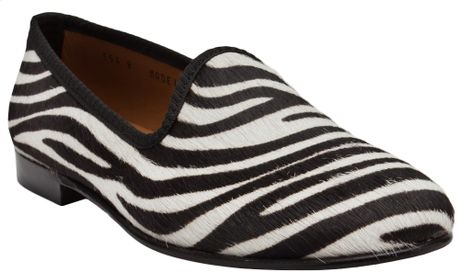Del Toro Shoes Zebra Loafer in Black (zebra) - Lyst