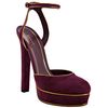 Gucci Grape Glam Suede Huston Ankle Strap Platforms in Purple (grape) - Lyst