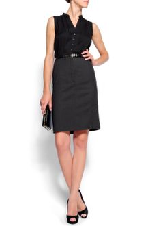 Mango Combi-fabric Dress - Lyst