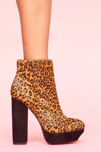 Nasty Gal Jemma Platform Boot  Leopard in Animal (leopard) - Lyst