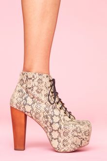 Nasty Gal Lita Platform Boot - Python - Lyst
