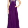 Roberto Cavalli Embellished SilkChiffon Bustier Gown in Purple - Lyst