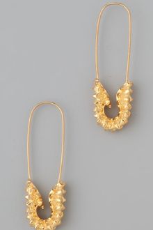 Tom Binns Punk Pave Safety Pin Earrings - Lyst