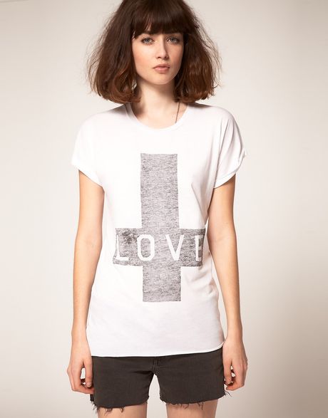 Zoe Karssen Love T Shirt in White - Lyst