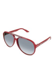 Gucci Logo Aviator Sunglasses - Lyst