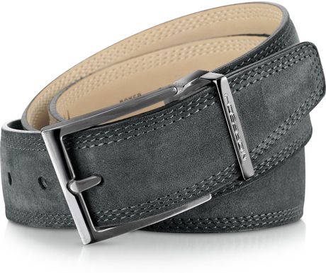 Moreschi Stiria - Dark Gray Leather Belt in Gray for Men | Lyst