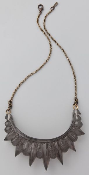Pamela Love Tribal Spike Necklace in Gray (smoke) - Lyst