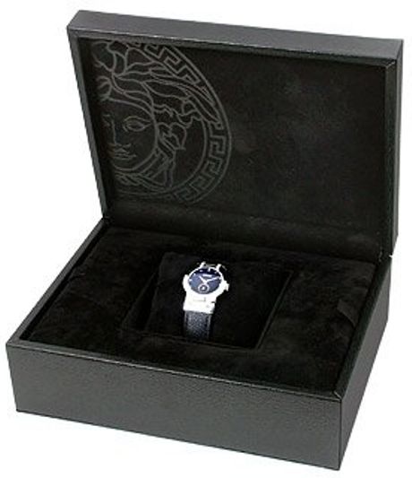 Versace Madison Ladies Black Round Dial Diamond Watch in Black - Lyst