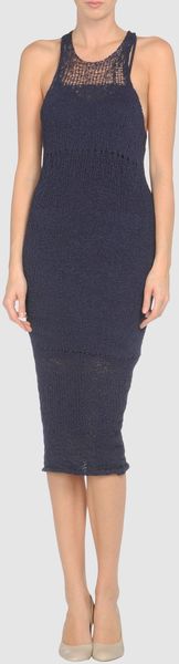 Alexander Wang 34 Length Dress in Blue - Lyst
