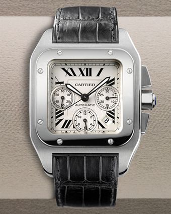 Cartier Extra-large Santos Steel Chronograph - Lyst