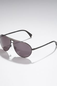 Giorgio Armani Metal Aviator Sunglasses - Lyst