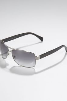 Giorgio Armani Square Metal Sunglasses - Lyst