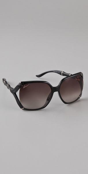 Gucci Oversized Sunglasses in Black - Lyst
