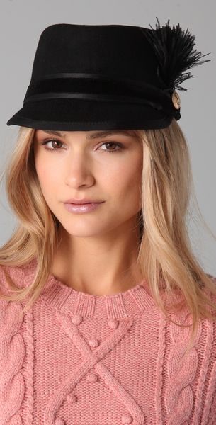 Juicy Couture Felt Riding Cap - Lyst