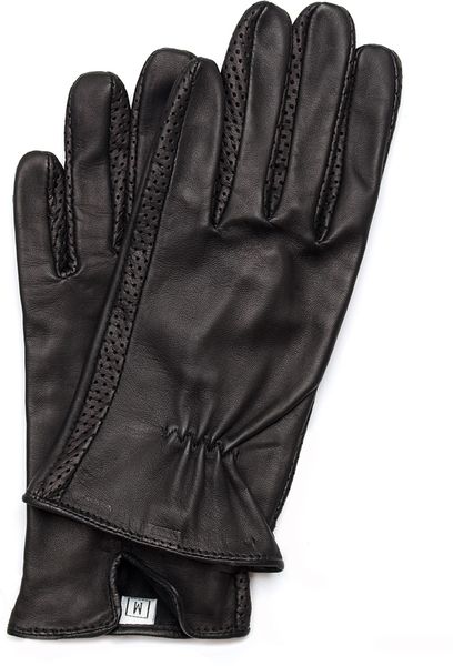 Mango Leather Gloves in Black (02) - Lyst