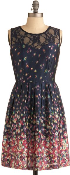 ModCloth Blurring By Dress In Midnight - Lyst