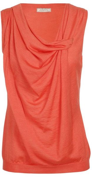  Gathered Cashmere-silk Tank Top 