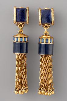 Oscar de la Renta Sodalite Tassel Earrings - Lyst