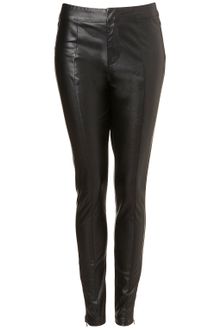 Topshop Shiny Faux Leather Trouser - Lyst