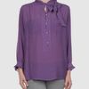 See By Chloé Bow Collar Blouse in Beige - Lyst