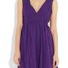 Alice + Olivia Caprice Pleated Cottonblend Dress in Purple - Lyst