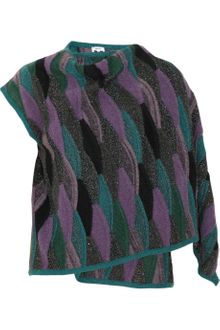 M Missoni Patterned Asymmetric Draped Cardigan - Lyst