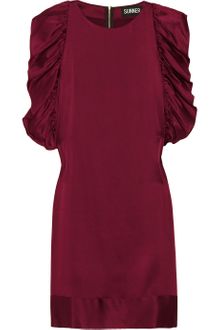 Sunner Vanderbilt Ruffled Satin Tunic Dress - Lyst