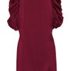 Sunner Vanderbilt Ruffled Satin Tunic Dress in Purple (burgundy) - Lyst