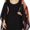Alexander Mcqueen Poppyprint Silk Cape in Black - Lyst