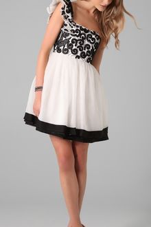 Alice + Olivia Swift One Shoulder Party Dress - Lyst