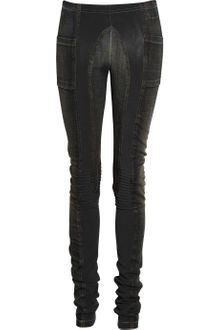 DRKSHDW by Rick Owens Jersey-paneled Stretch-denim Leggings - Lyst