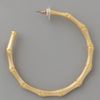 Kenneth Jay Lane Large Bamboo Hoop Earrings in Gold - Lyst
