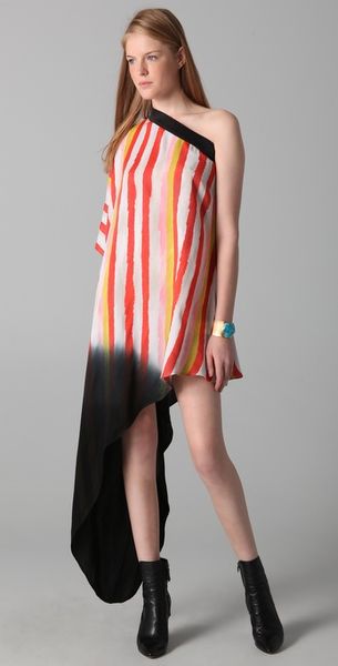Sass And Bide The Printed Pear One Shoulder Dress - Lyst
