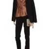 Alberta Ferretti Wrapeffect Silksatin Top in Brown - Lyst