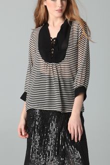 Dolan Lived in Lace Up Blouse - Lyst