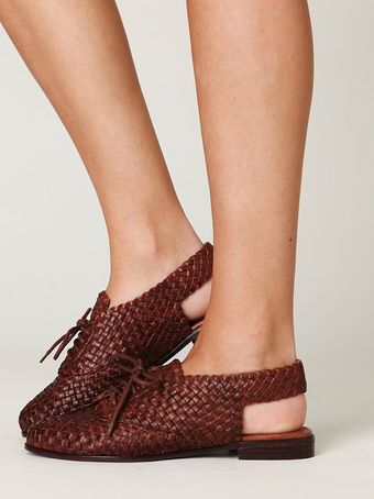 Free People Woven Slingback Brogue - Lyst