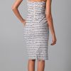 Monrow Chain Stripe Bustier Dress in Beige (natural) - Lyst