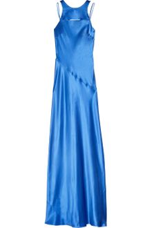 Amanda Wakeley Cutout Hammered Silk-satin Gown - Lyst