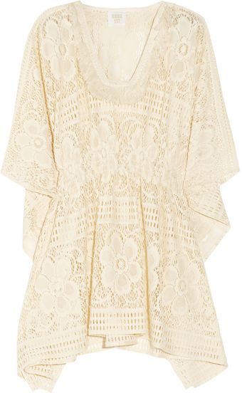 Anna Sui Floral Crochet Tunic - Lyst