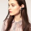 Asos Collection Asos Wing & Drop Ear Cuff in Black - Lyst