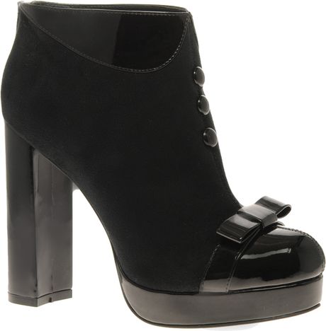 Asos Asos Twiggy Shoe Boots with Collar Detail in Black - Lyst