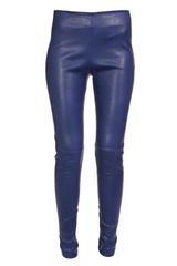 Balenciaga Saphire Blue Leather Leggings